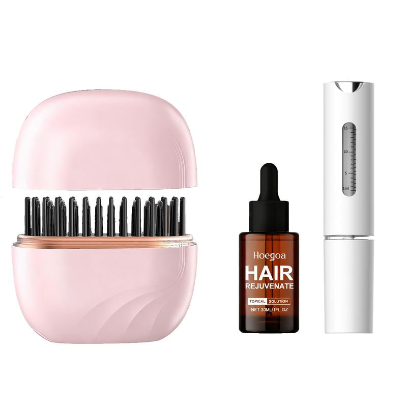 Compact Wireless Straightening Comb Portable USB Charging Travel Essential,Copper Heating Plates for Smooth Styling,Portable Hair Styler Fashionable Modern Design Mini Hair Straightener Brush Heated Comb