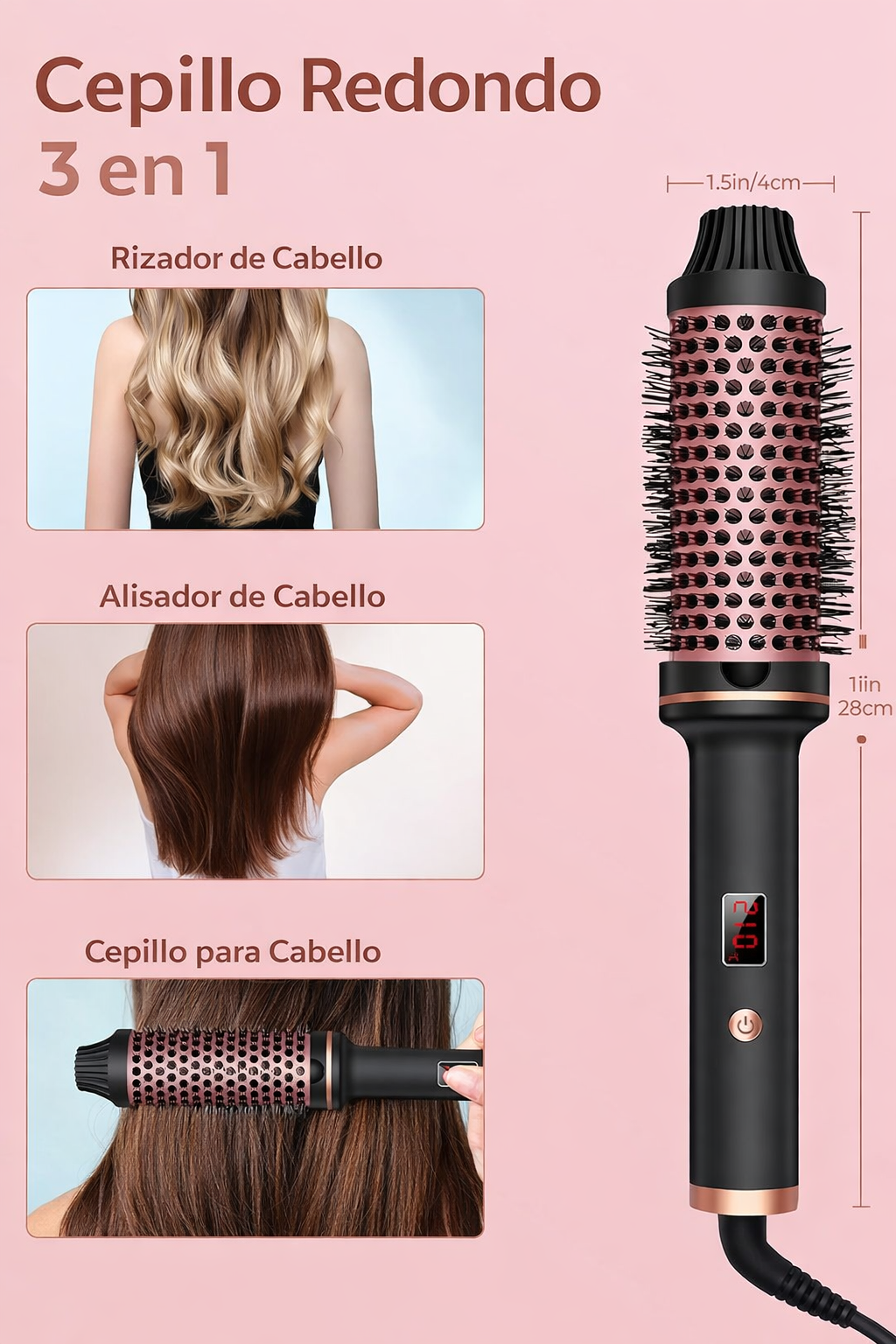 Cepillo t érmico 3 en 1